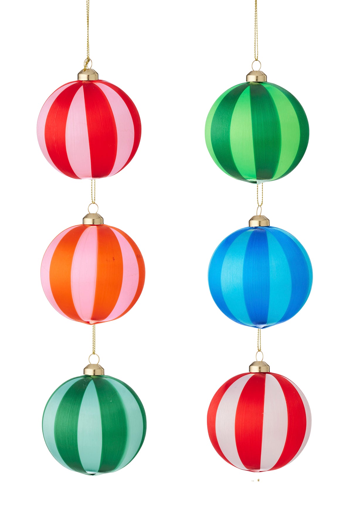 Silk Pop Stripe Baubles