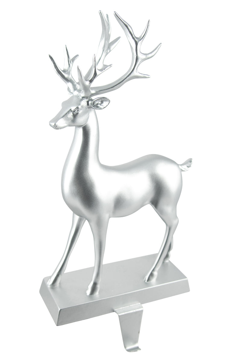 Reindeer Stocking Holder, Silver