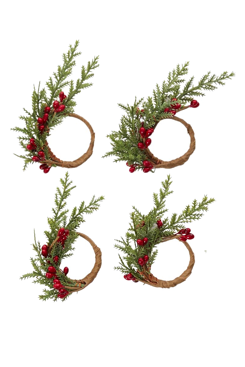 Red Berry Napkin Rings