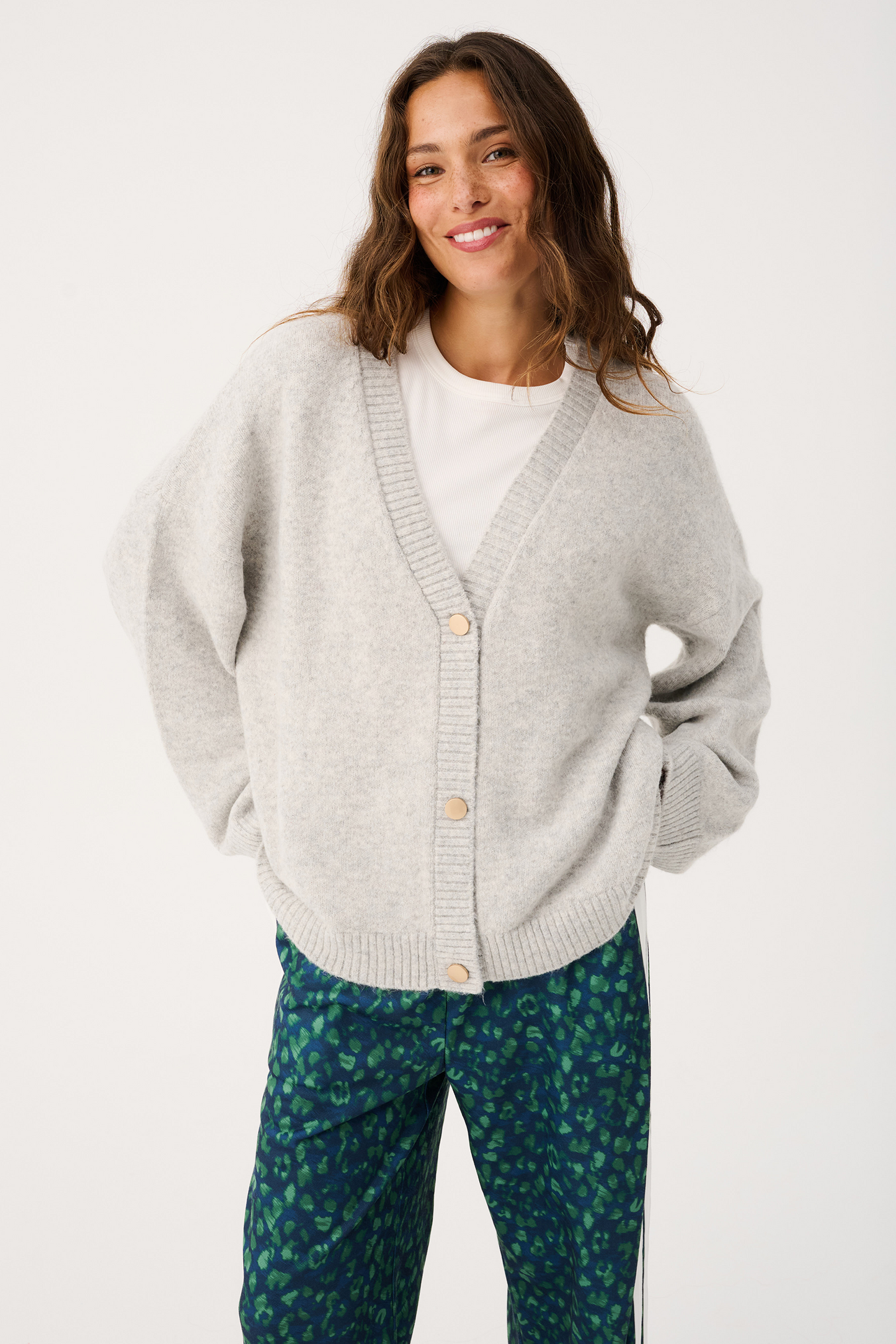 Adela Knit Cardigan, Grey