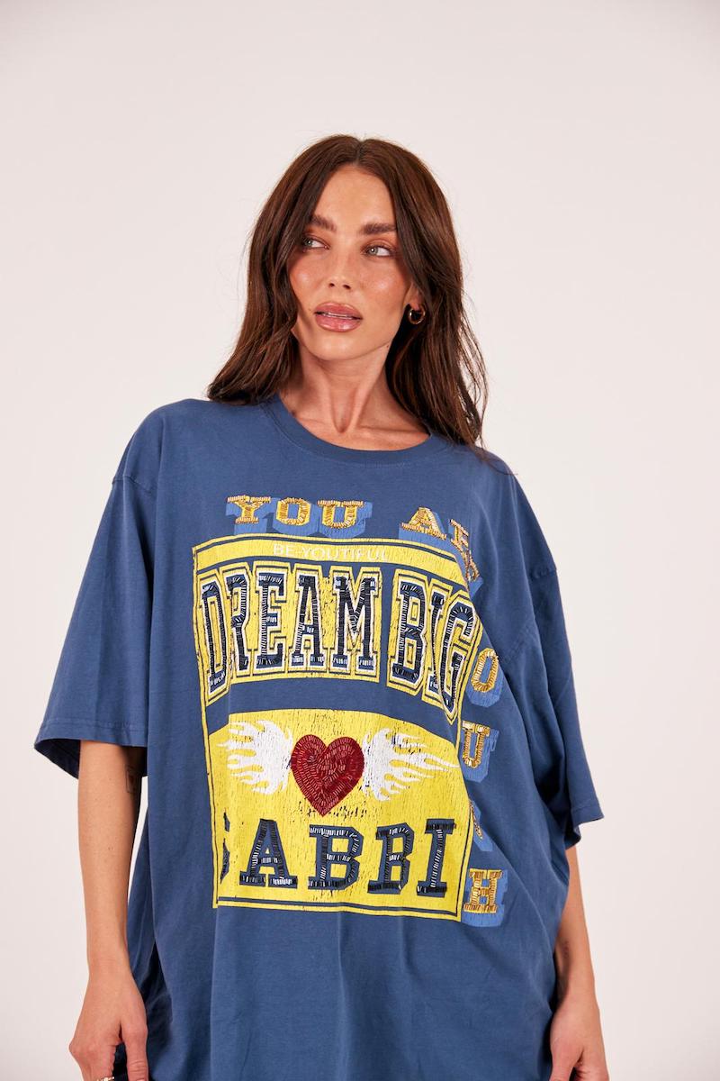 The Very Oversized Dream Big Beaded tee