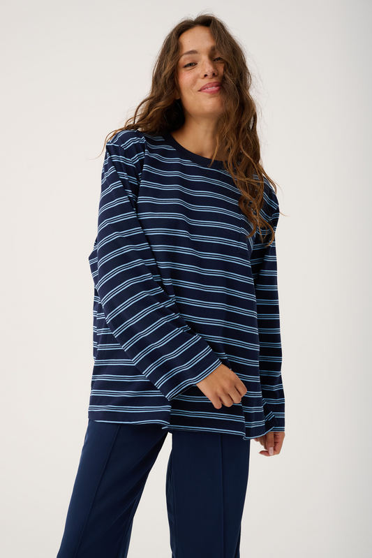 Harley Long Sleeve, Navy Stripe