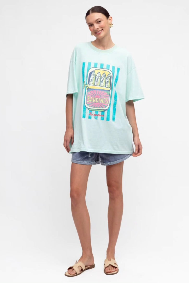 Sardines Tee, Blue