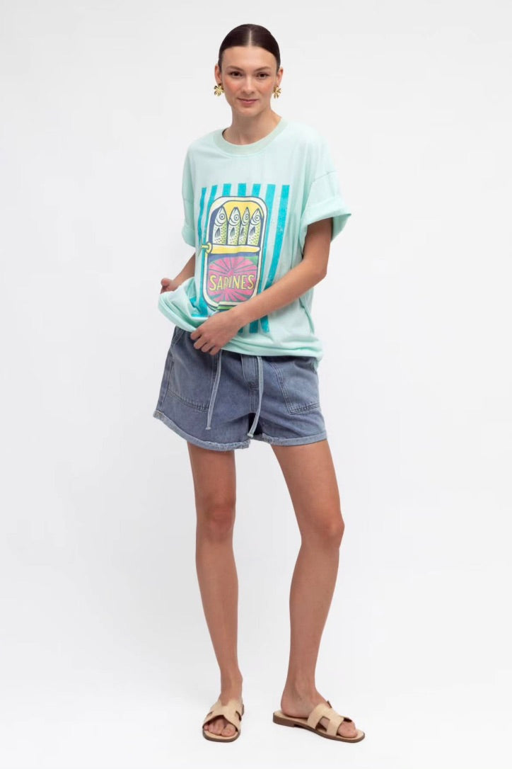Sardines Tee, Blue