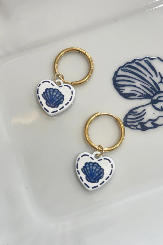 Shell Heart Earrings