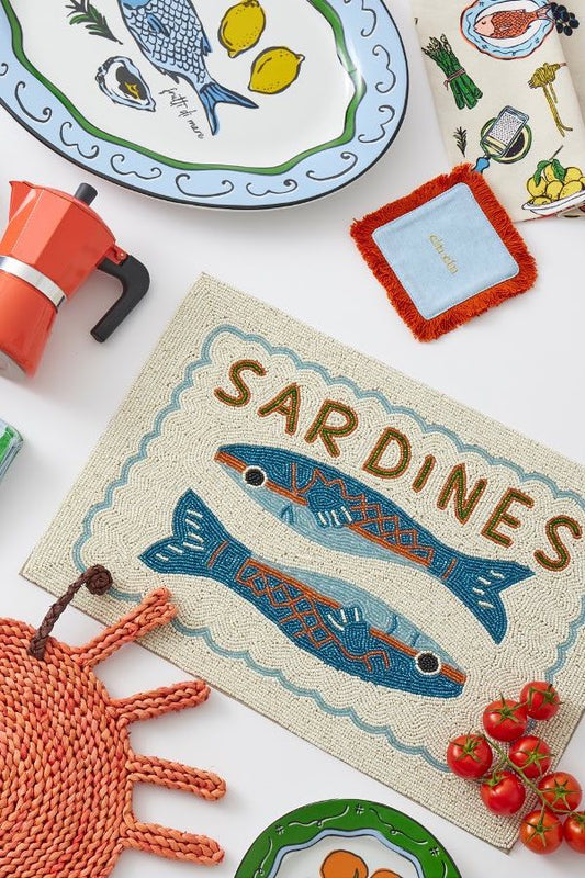 Sardines Beaded Placemat