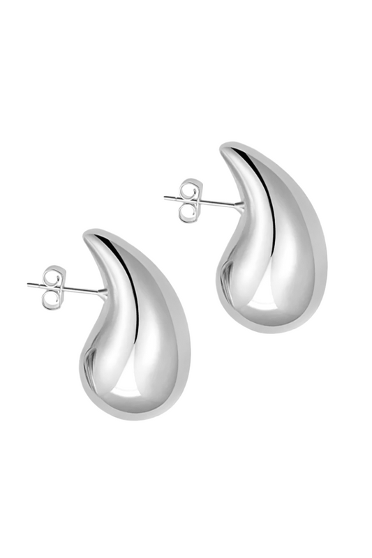 Malibu Earrings, Silver