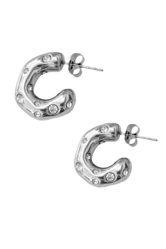 Stamford Earrings, Silver