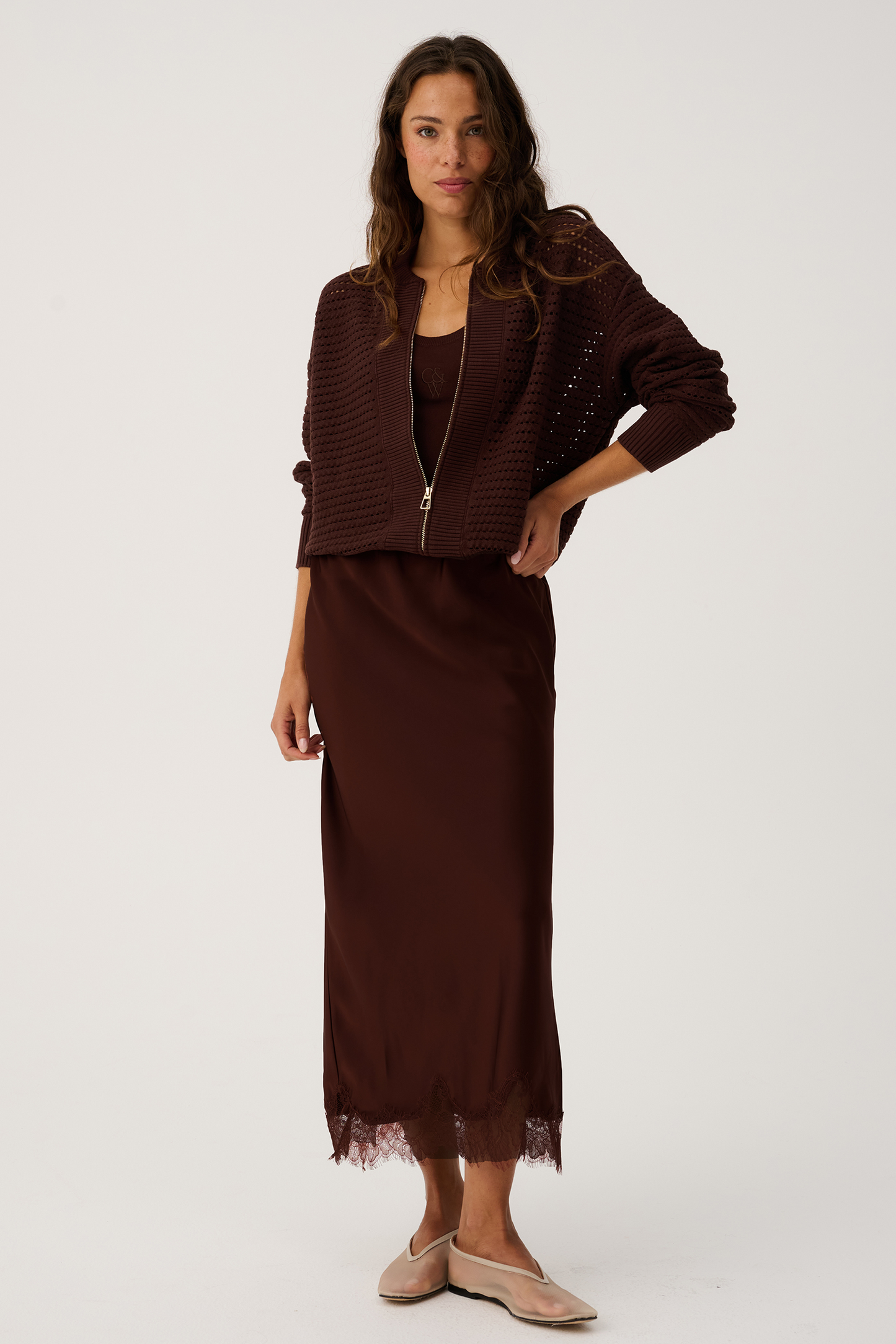 Luna Skirt, Truffle Lace