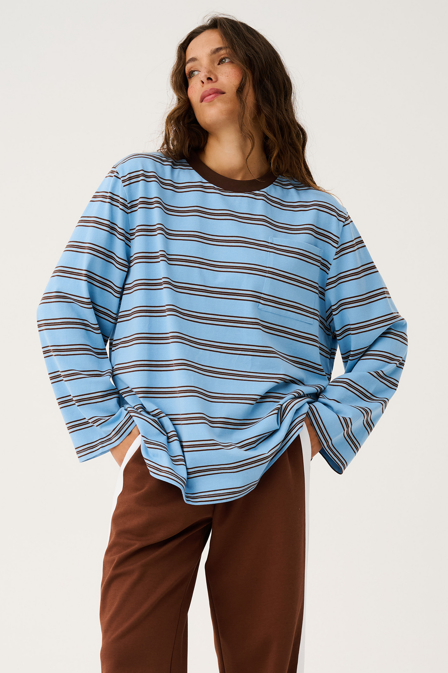 Harley Long Sleeve, Truffle Stripe