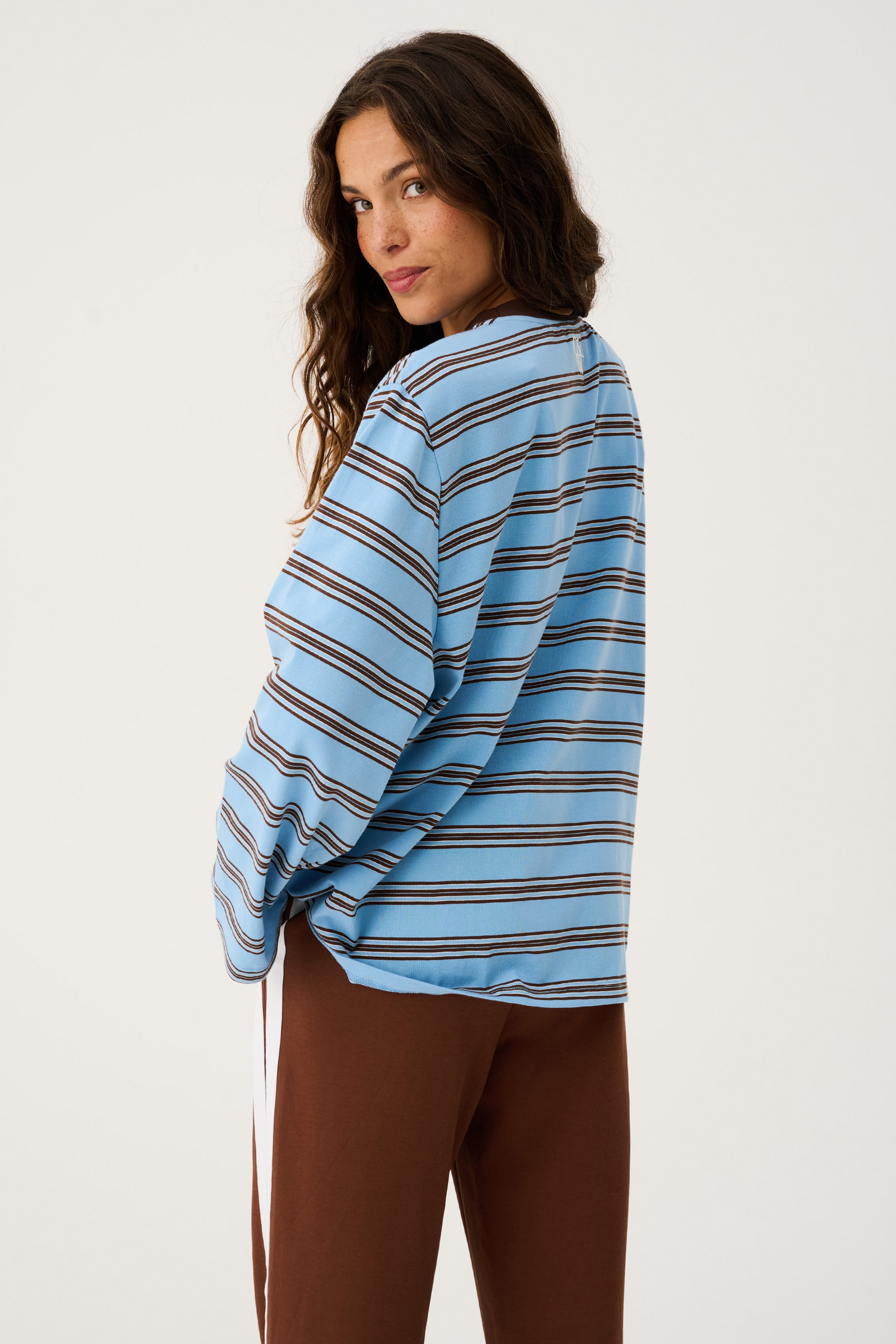 Harley Long Sleeve, Truffle Stripe
