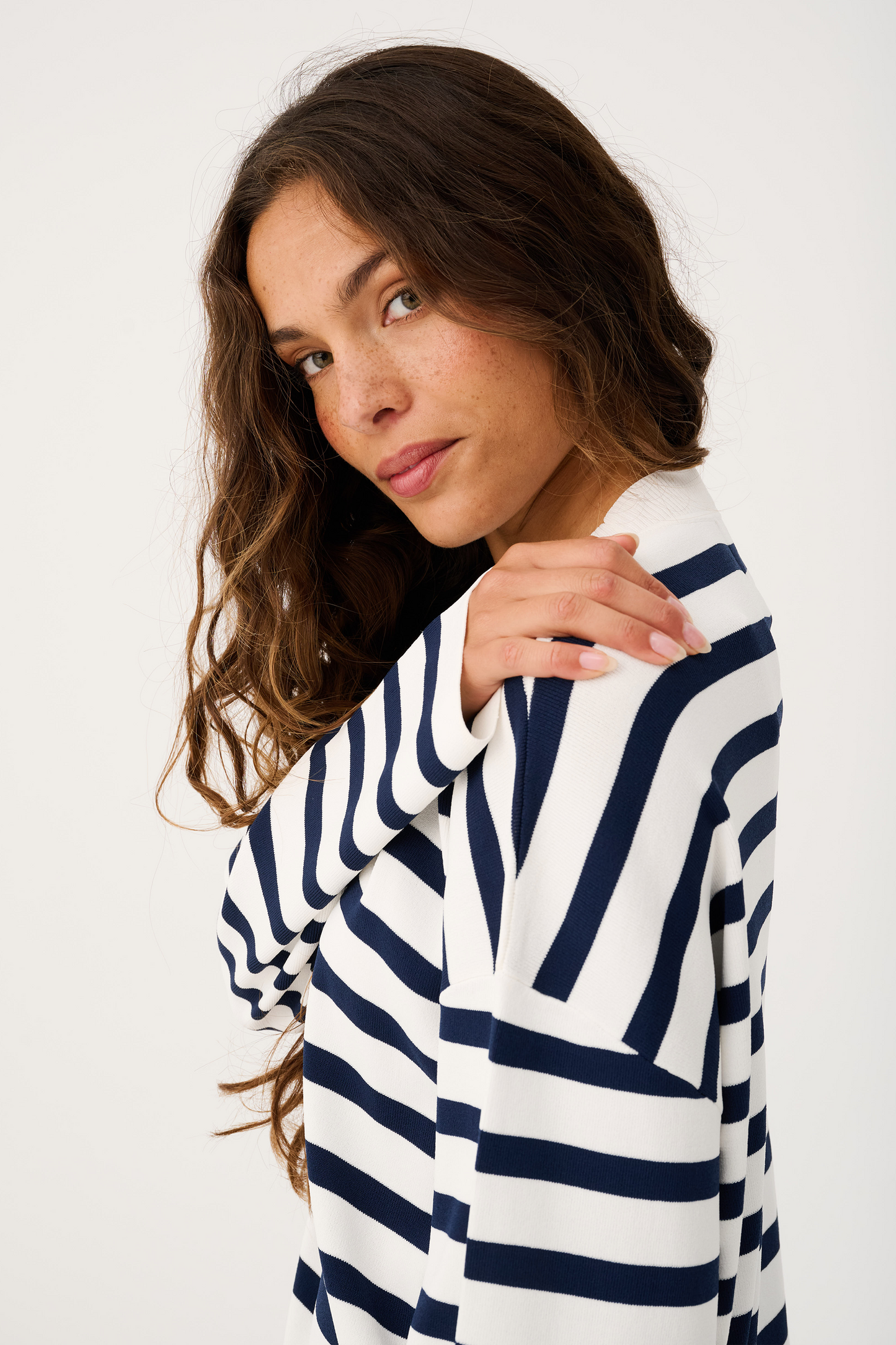 Rae Stripe Knit, Navy