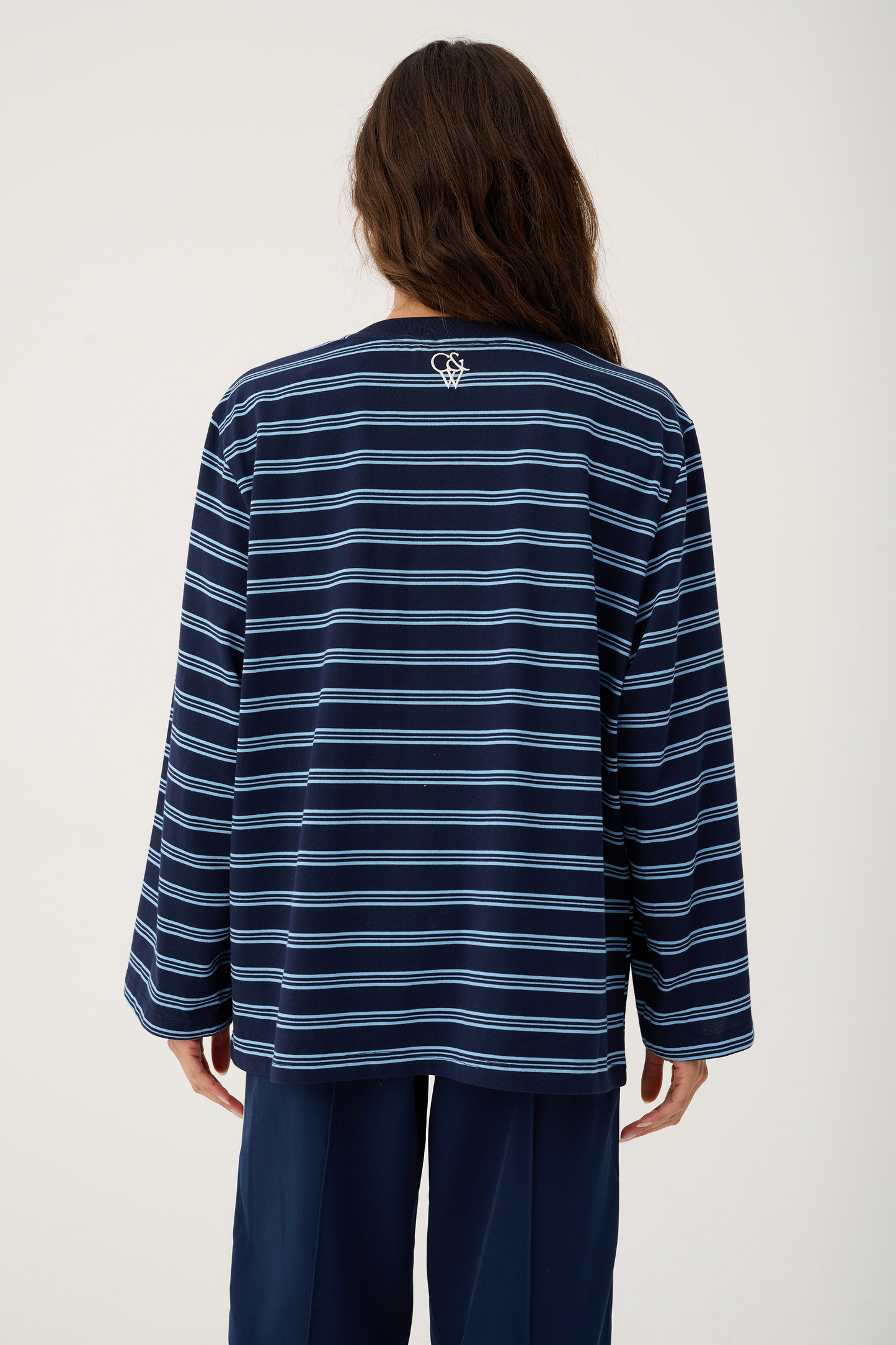 Harley Long Sleeve, Navy Stripe