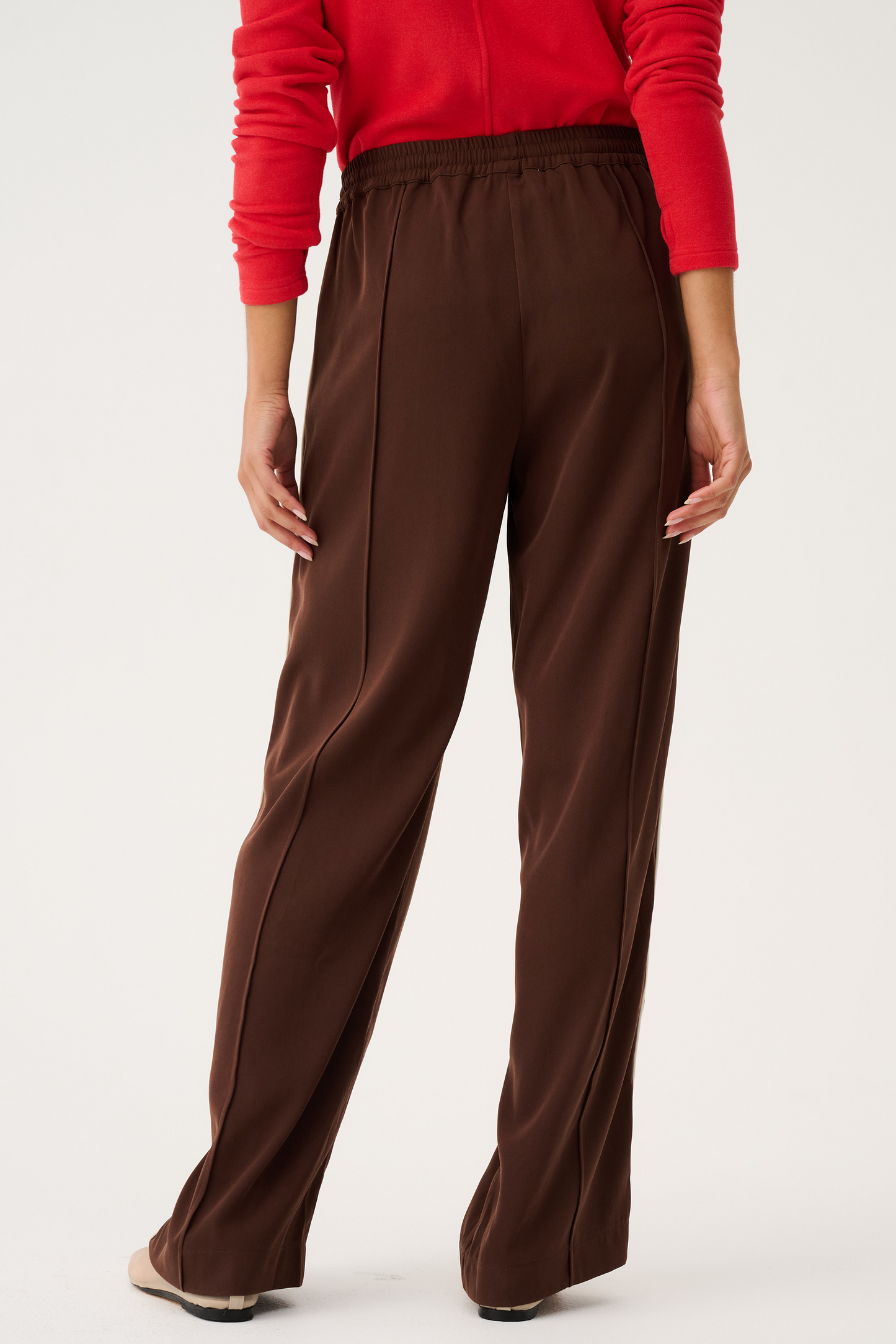 Dusty Pant, Truffle/Red