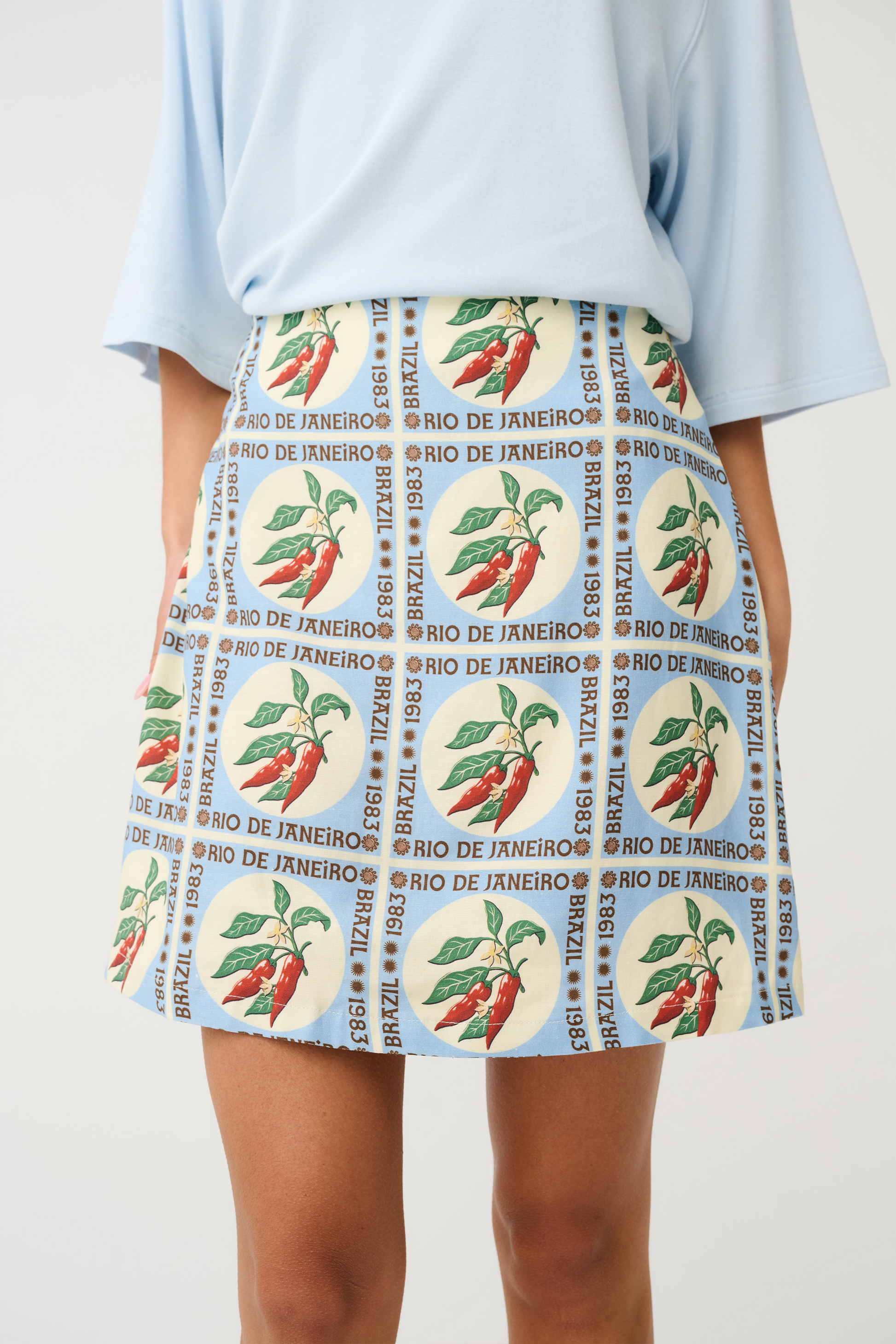 Zyla Mini Skirt, Chilli - FRANKIE + COCO