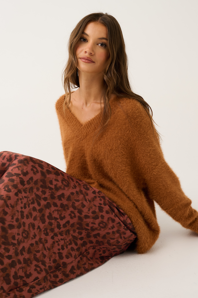 Millie Slip Skirt, Fudge Leopard
