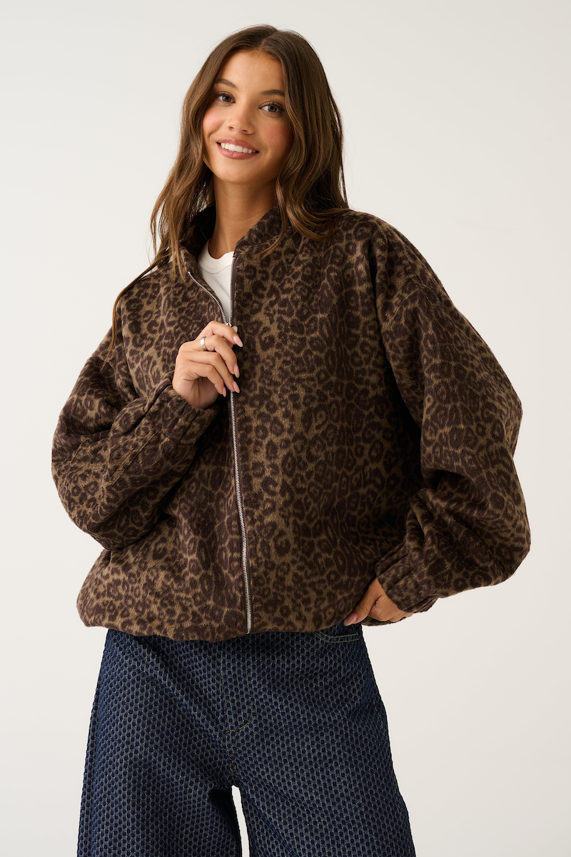 Milo Jacket, Brushed Leopard