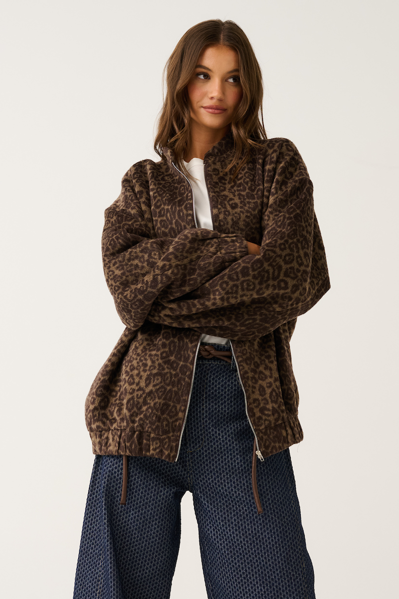 Milo Jacket, Brushed Leopard