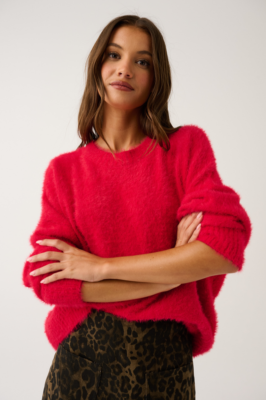 Ayla Sweater, Scarlet