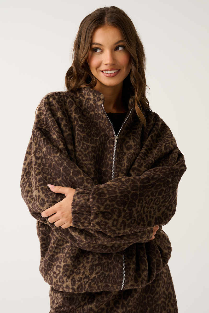 Milo Jacket, Brushed Leopard