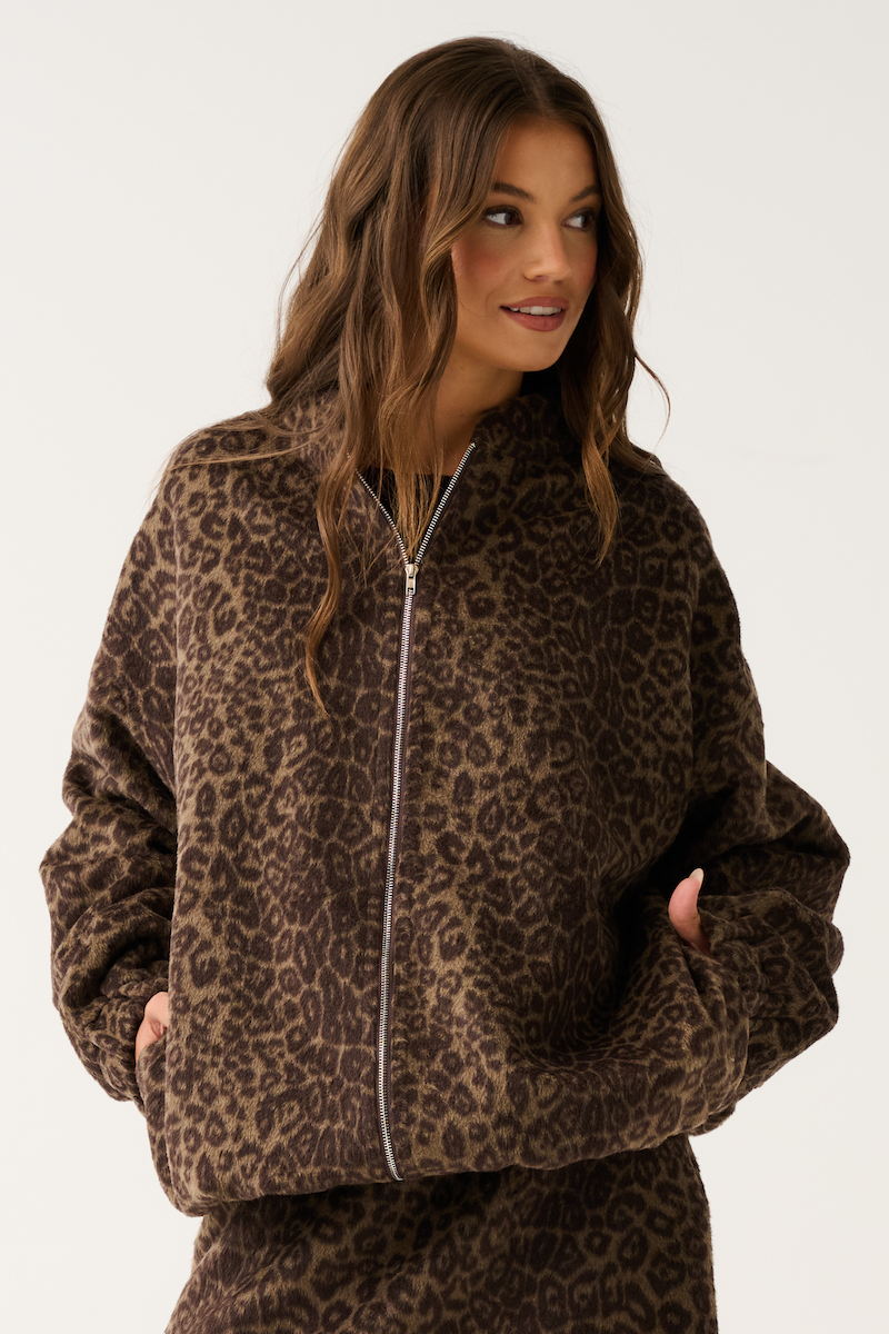 Milo Jacket, Brushed Leopard