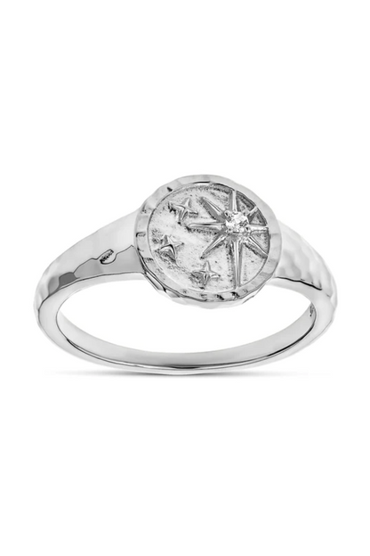 Lucia Silver Medallion Ring