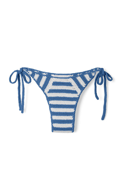 Blue Stripe Crochet Brief