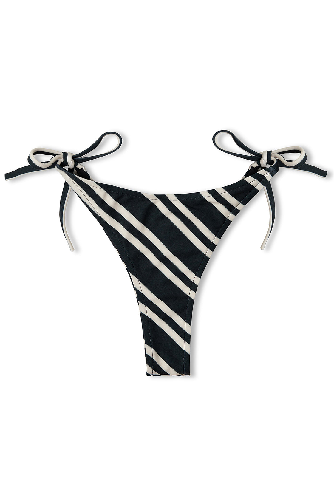 Black and Bone Stripe Curve Tie Brief