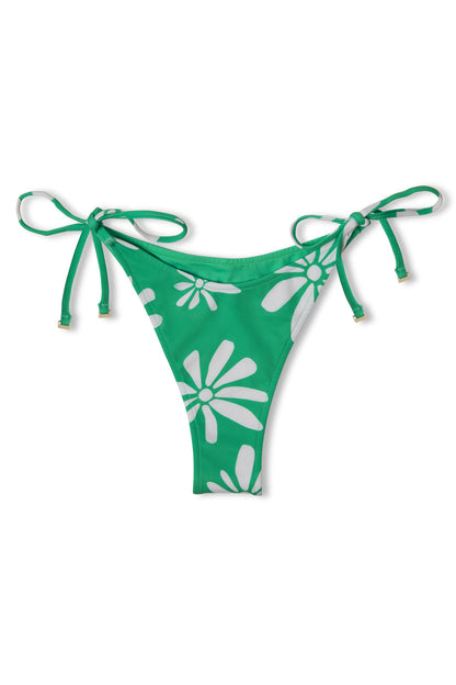 Green Flower Reversible Curve Tie Brief